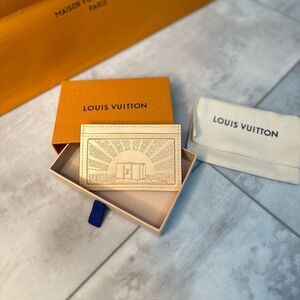 Rare Vintage Novelty Louis Vuitton Earth Trunk Vachetta Voyages Card Holder New